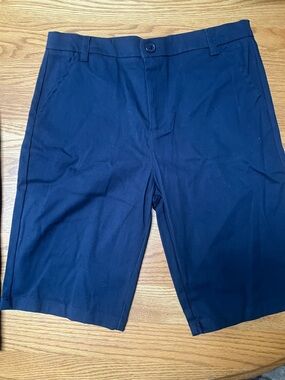 2PAIRS -NWT Boys size 14 school uniform Navy Shorts with adjustable waist